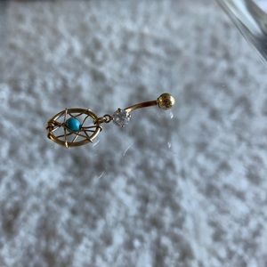 10K Yellow Gold Belly Ring Dream Catcher